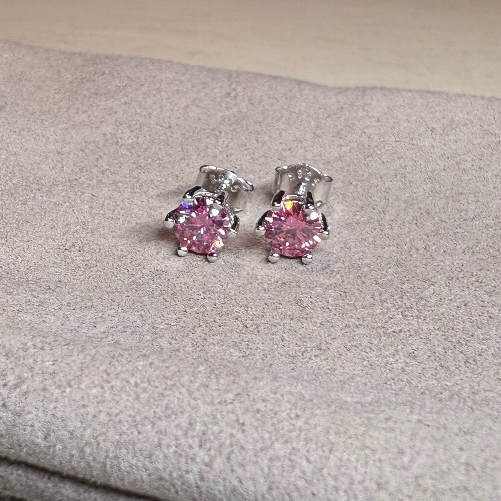Hot Pink Stud Earrings